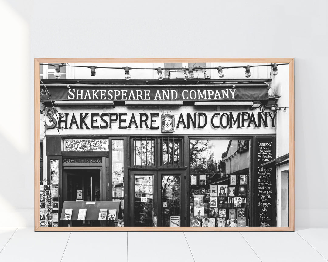 Shakespeare & Company Photo- B&W